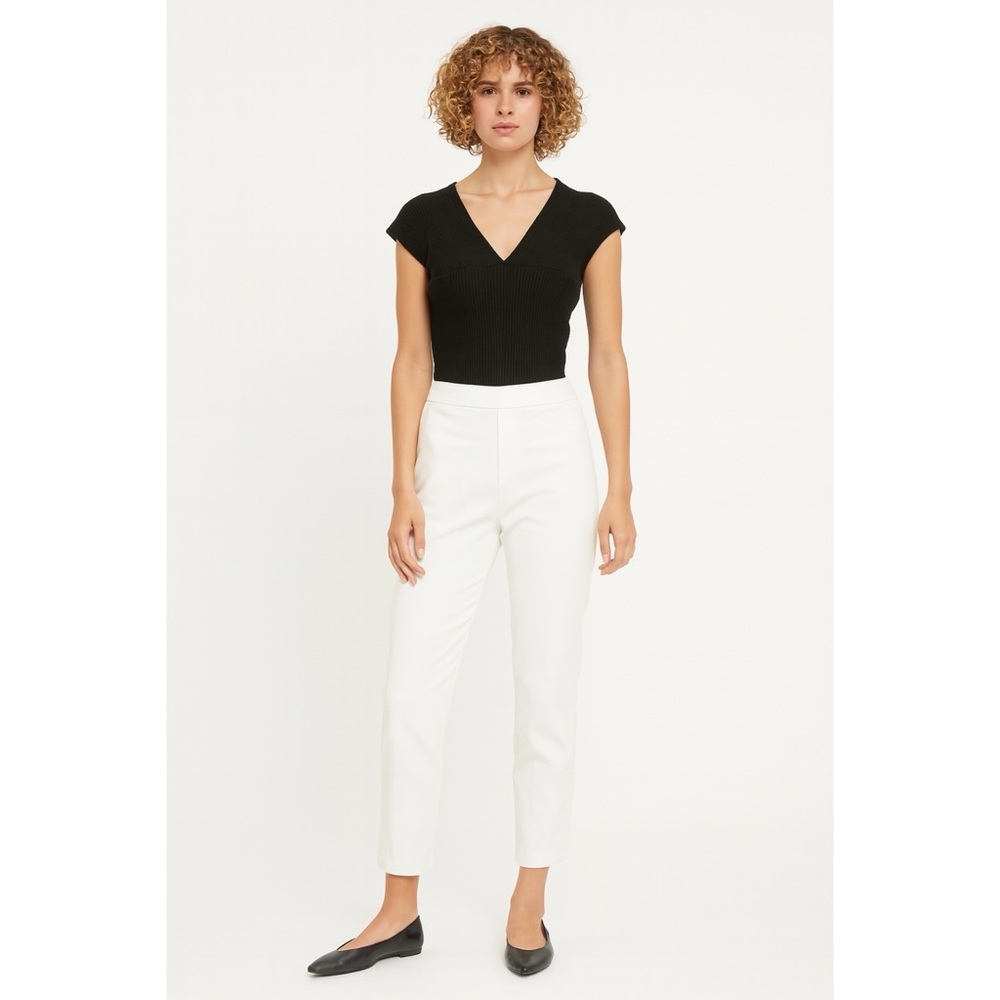 Free People Meg Ribbed Sleeveless Black Top, Size XS